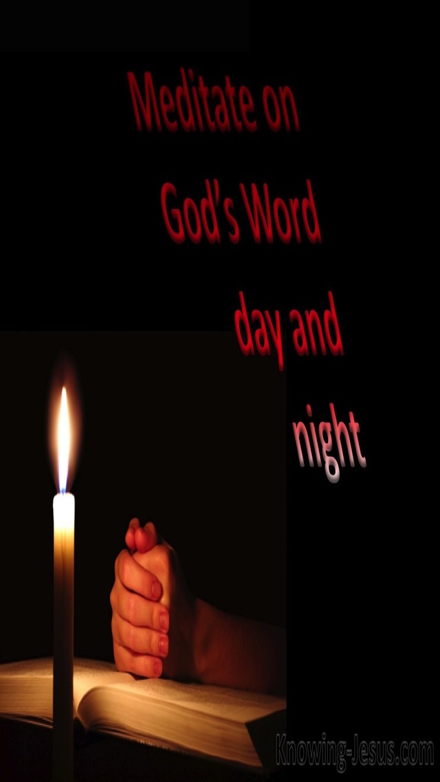 Joshua 1:8 Meditate On God's Word Day And Night (red)